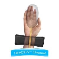 Podložka pod myš a zápěstí Fellowes Health-V, ergonomická, pěnová, černá, 1.9-3.5 cm, Fell (5)
