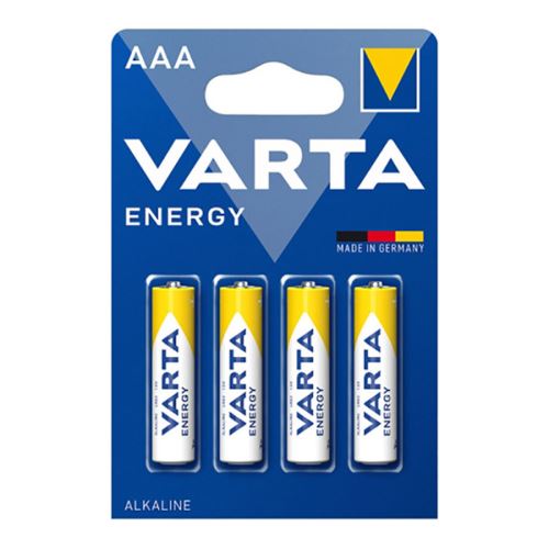 Baterie alkalická, AAA (LR03), AAA, 1.5V, Varta, blistr, 4-pack, VAL-LR3E, Energy