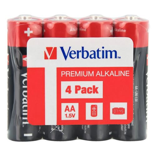 VERBATIM 49501 - AA-LR6 Mignon Baterie alkalická 1.5V fólie 4-pack